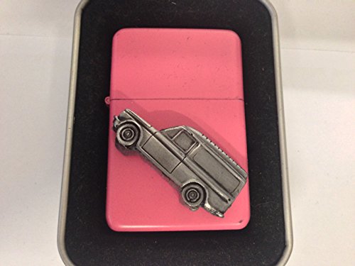 Briquet essence 3D rose cadeau idéal avec rabat coupe-vent Réf 52