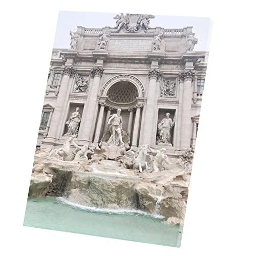 Tableau vue de Rome et Fontaine de Trevi, affiche poster sur toile imprimée en 40 x 53 cm