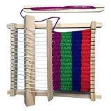 Toyvian Maquina De Tejer Lana Y Varillas Ni?os Peines Educativo Máquina Telar Juguetes Lana Tejer a Mano Tricotar Lanzaderas Tejedora de Madera Ni?os a Mano Bricolaje