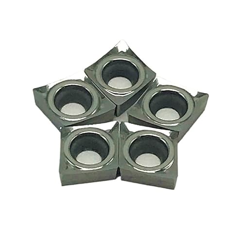 GPRTKULE Herramientas de Torno de inserción de carburo CNC, procesamiento de Cobre y Aluminio, CCGT060204 CCGT 060204 AK H01 Herramientas de Torno(CCGT060204 AK H01)