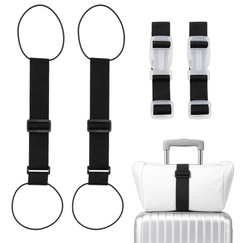 4 Pcs Elastic Luggage Straps for Bags & Suitcases, Travel Accessory