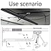 Garage Door Opener Arm Kit Replacement Parts Compatible with Chamberlain, Liftmaster, Craftsman, and Genie Brands, Includes Garage Door Curved and Straight Arms with Mounting Screws