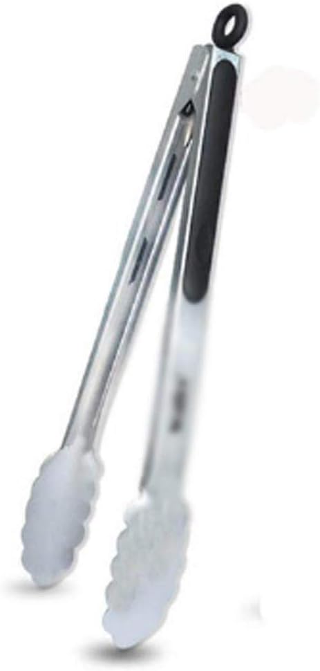 Barbecue Grill Tongs Salad Serving Food Stainless Steel Metal Kitchen Cooking(9 inch)
