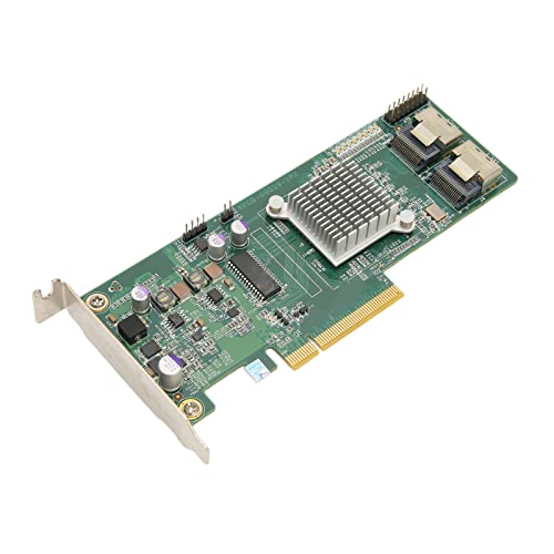 KOSDFOGE RAID Card, RAID Card Plug and Play Smart RAID Controller Disk Array Card Fast Signal Transmission Server Adapter for YZCa 00019 102