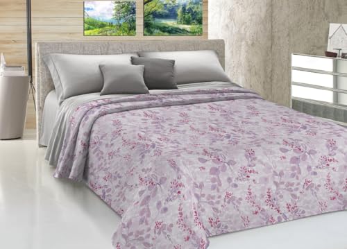 BIANCHERIAWEB Tagesdecke Piqué Frühling Sommer 100prozent Baumwolle Sofia Design Victoria Einzelbett Rosa