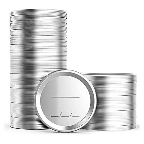 RUANI 100Pcs 70mm Regular Mouth Canning Lids for Ball ,Ball Jar Lids Jars Split -Type Metal Mason Jar Lids for Canning,for Regular Mouth Jars Cover