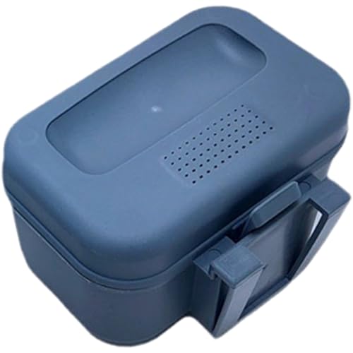 Heidouse Worm Box, Plastic Fishing Live Bait Box, Breathable Holes Bait Bucket with Leakproof Lid, Clip on Worm Container for Belt