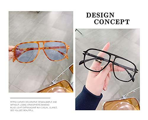 XINXIN Retro Men and Women Driving Sunglasses, Sunshade Decorative Sunglasses for Outdoor Vacation (Color : B, Size : Medium)4