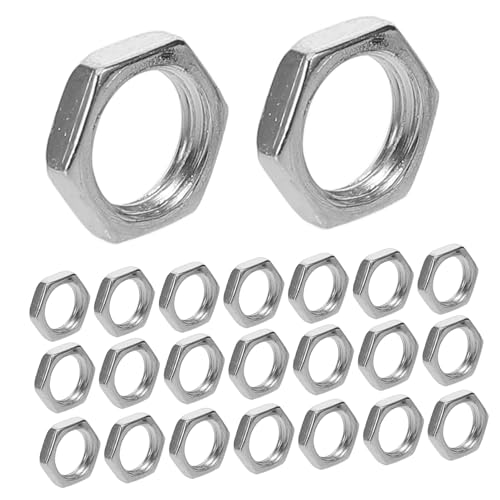 Sewroro 100piezas Tuercas De Seguridad Hexagonales De Acero Contratuercas Para Arandelas De Seguridad De Reparación De Bricolaje Para Uso Lámparas