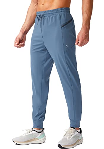 G Gradual Men's Joggers Pants With Zipper Pockets Stretch Athletic Sweatpants For Men Workout Jogging Running(Slate Blue, Medium) #TOP19