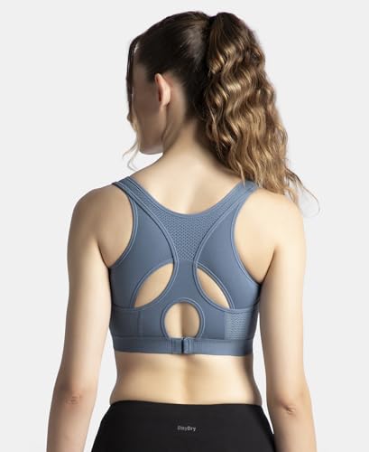 Image of Jockey AP20 Women Wirefree Padded Tactel Nylon Elastane Stretch Full Coverage Racerback Styling Active Sports Bra with StayFresh and StayDry Treatment