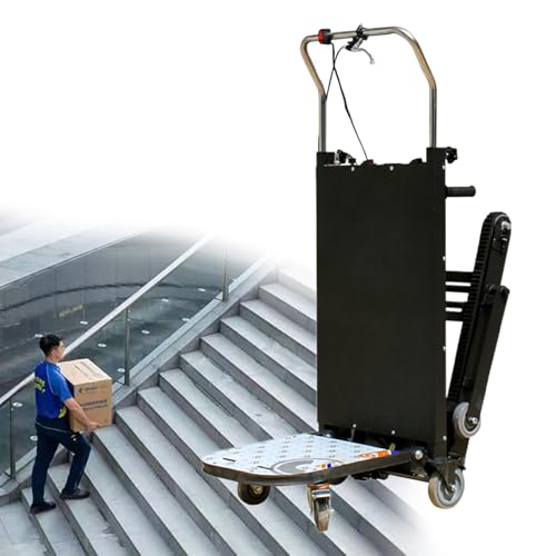 GESAIDES Electric Stair Climbing Dolly, 2980W Powered Electric Stair Climbing Hand Trucks Dolly Cart for Moving 500kg Capacity Heavy Duty Stair Climber