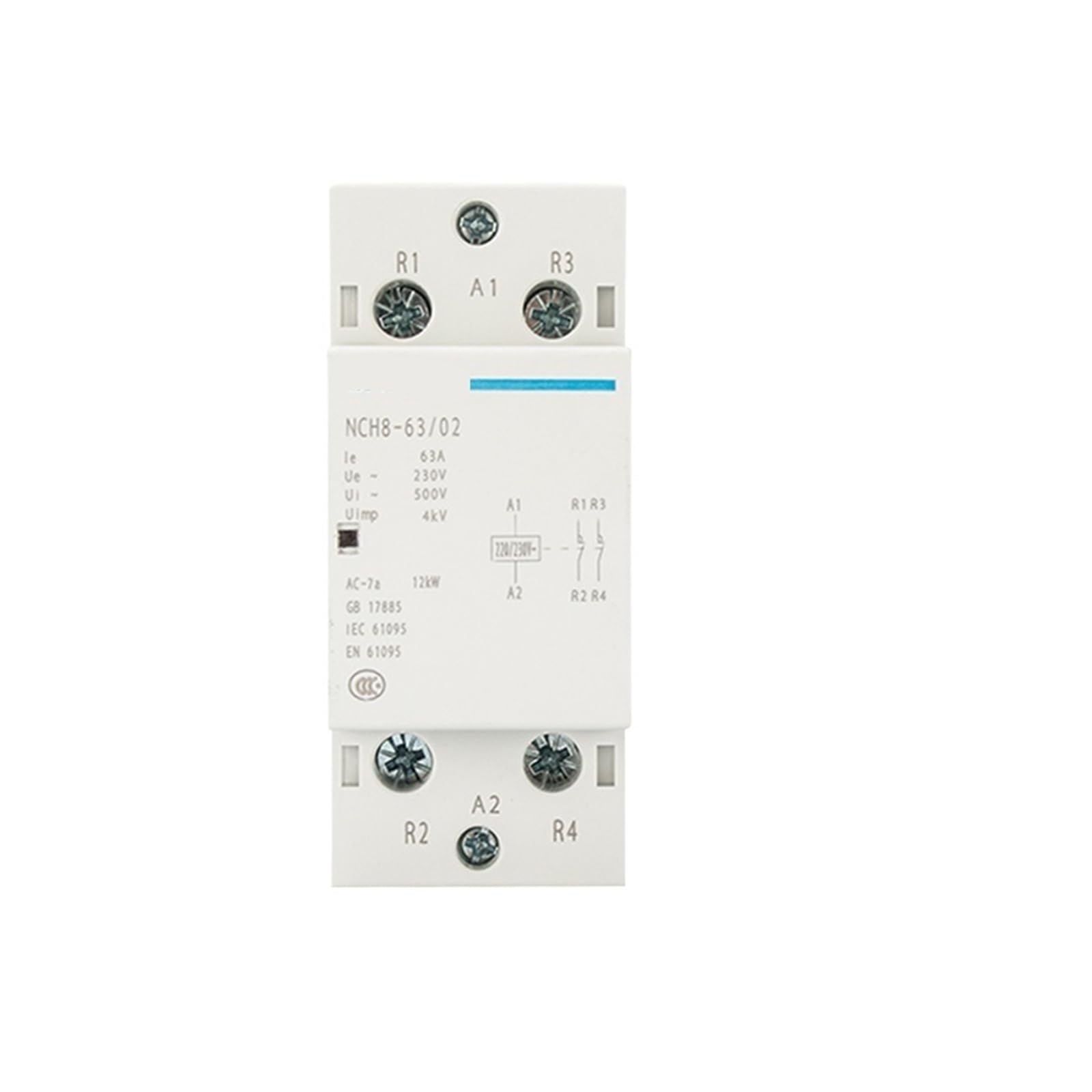 Contacteur CA modulaire NCH8 2P 63A haute isolation 500V