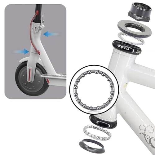 12 Stck Fahrrad Steuersatz Kugellager, 40mm Lenkkopflager, Kugelring Vorderrad Käfigkugellager,Fahrradkurbellager,Kugellager fr Mountainbike und Citybike