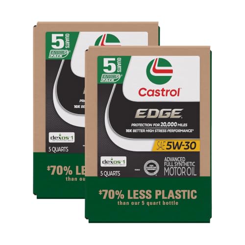 Image of Castrol Edge 5W-30 Advanced Full Synthetic Motor Oil, 5 Quart, Eco Pack (Pack of 2)