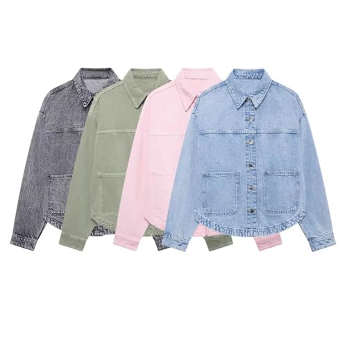 Veste en jean pour femmes avec détail boucle et style patchwork