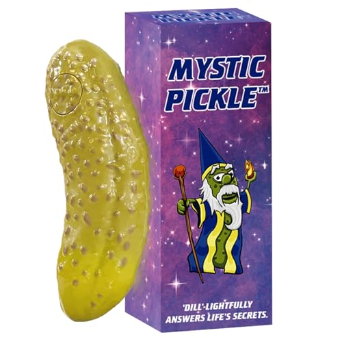 A Magic 8-Ball but make it a pickle — 100+ witty, briny responses that are somehow both absurd and weirdly profound.