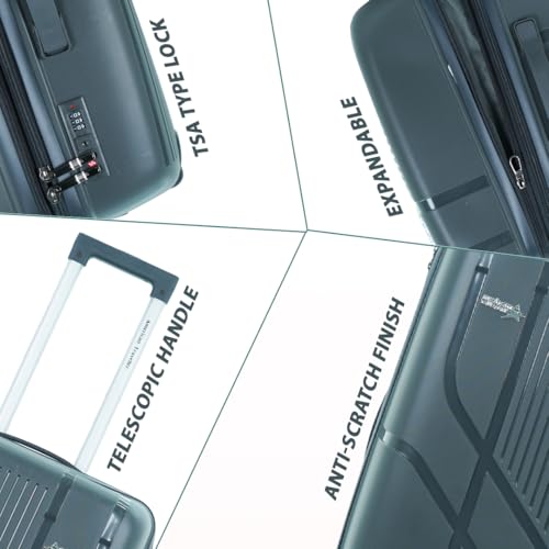 Image of AMERICAN TRAVELLER Poineer Trolley Bags | TSA Type Lock | Large Polypropylene Hardshell, Expandable, 8 Disc Wheels, TSA Type Lock