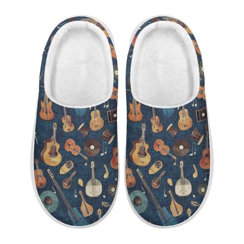 Women's House Slippers Men's Memory Foam Fur Shoes with Thic Bottom Sole Comfy Winter Warm House Home Slippers2