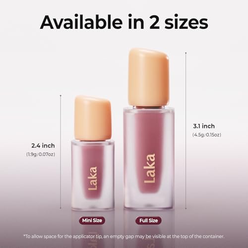 Image of Laka Fruity Glam Tint Mini | Glowing Korean Lip Tint with Hydrating Lightweight Texture | Buildable Color, Non-Sticky High Shine Gloss | K-Beauty Korean Makeup | #192 Decaffein, 0.07oz