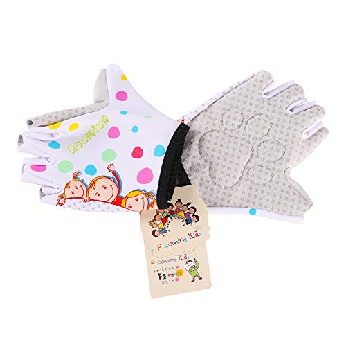 Kids Half-Finger Climbing Gloves for Age 3-10 Boys and Girls Monkey Bars Biking