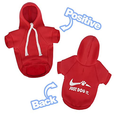 Paiaite Red Chihuahua Dog Hoodie: Keep Your Pup Warm And Stylish With A 'Just Dog It' Printed Sweatshirt, Pet Clothes, And Sweater Coat All In One - Perfect For Winter And Cool Summer Nights! Xs #TOP5
