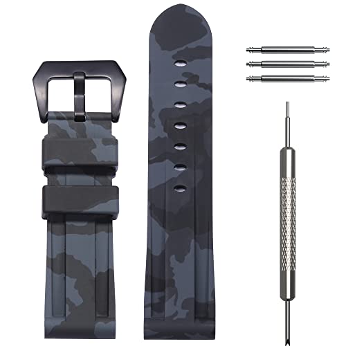 WRISTARMOR Pulseira masculina de borracha macia premium adequada para Panerai PAM pulseira esportiva