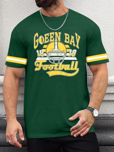 Football Shirts for Men Game Day Tshirt Football Team Fans Gift Tees Sport Season Short Sleeve Tops4