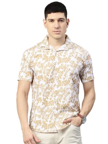 Image of Luxrio Casual Printed Textured Fabric Shirt for Men Regular Fit Cotton Blend