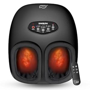 Snailax Shiatsu Foot Massager with Heat, Deep Kneading, Compression, Vibration,FSA HSA Eligible,Electric Foot Massage Machine for Plantar Fasciitis,Neuropathy,Foot Warmer,Remote Control,Size 13,Gifts