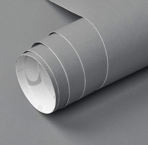 Image of DEEMUS Dark Grey Matte Peel & Stick Self Adhesive Waterproof Sticker for Living Room, Bedroom Office,Almirah, Floor, Tabletop, Wall, Fridge,& Renovation Projects (2 x 25 Feet)