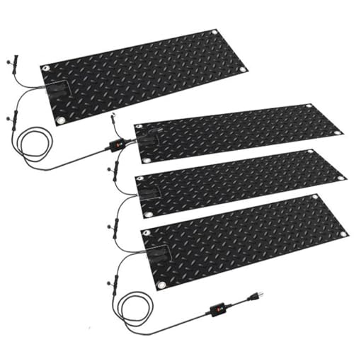 LFLIFENG Estera para Pasarela Derretir Nieve El último diseño Impermeable y Antideslizante Alfombrillas para Derretir Nieve Aplicable a Escaleras Puertas Escaleras,4Pcs