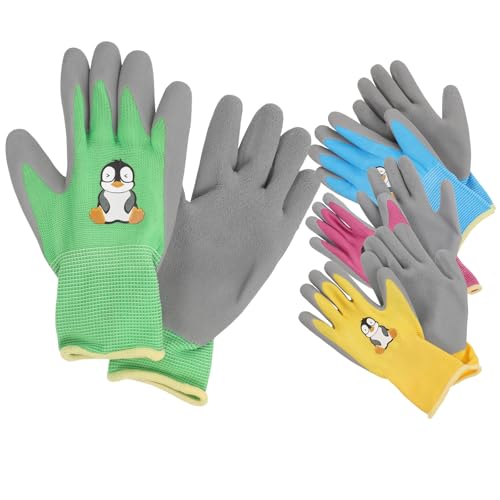 ifundom Guantes Protectores para 4 Pares 3Xs Resistentes a Cortes y Desgarros Guantes de Jardinería y Trabajo Exterior Transpirables para Excavar Plantar Ciclismo y Patinaje Colores