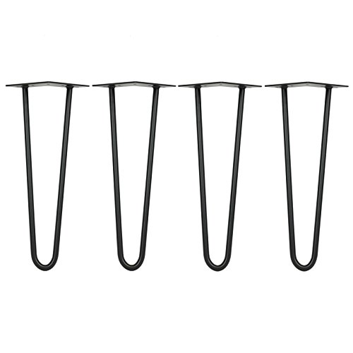 Preisvergleich Produktbild Hartleys 4er Set Haarnadel-Tischbeine mit Doppelstab, Höhen und Stärken
