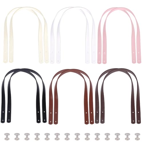 CALFOVERA 12PCS 23.62 Inch PU Leather Handbag Top Handle Replacement