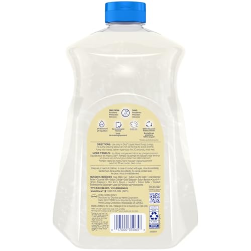 Image of Dial Liquid Hand Soap, Vanilla Honey Scent, 52 Fl Oz Hand Soap Refill (Pack of 3), Dermatologist-Tested, Gentle Formula