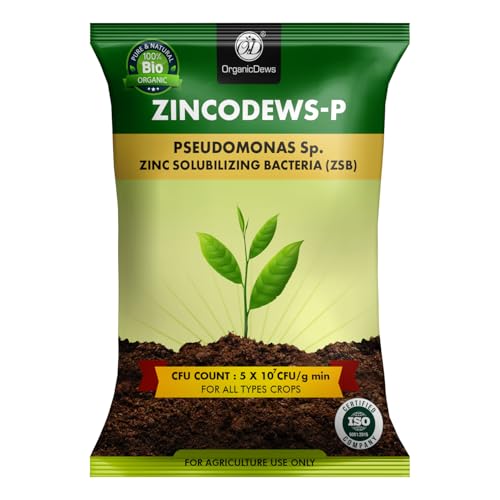 Image of OrganicDews Zinc Solublizing Bacteria Bio Fertilizer 250 g (5x10^7 CFU /g) for Plants - Soil Fertility, Faster Plant Growth and Increases the Yield 250 g