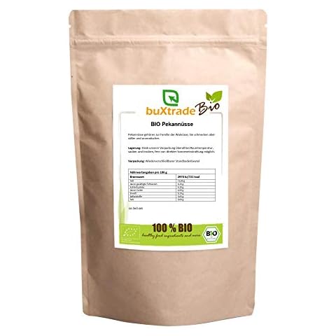 500 g | BIO Pekannüsse | unbehandelt | ungesalzen | Pecannus | Buxtrade Cover