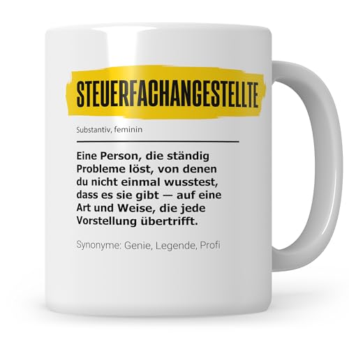 Sweetify Steuerfachangestellte Tasse, Steuerbürö, Rechnungswesen, Buchhaltung