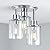 Semi Flush Mount Ceiling Light, 3-Light Close to Ceiling Light Fixtures, Electroplating Chrome Finish with Clear Seeded Glass Shade Chandelier Lighting for Stairs Porch Hallway Entryway Kitchen