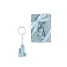 Lunaura Baby Keepsake - Set of 12 "Boy" Teddy Bear Sitting on Baby Blocks Key Chain Favors - Blue