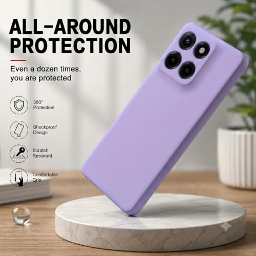 Image of Back Cover for Motorola Edge 60 Stylus 5G | Full Camera Protection | Premium Liquid Silicon Case | Flexible Bumper Case for Motorola Edge 60 Stylus 5G (Purple)