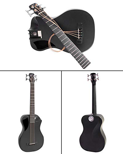 Journey Instruments Carbon Fiber Travel Guitar – Ob660M Traveling Acoustic Bass Guitar With Collapsible Patented System – Portable Backpack Case (Matte Black) #TOP4