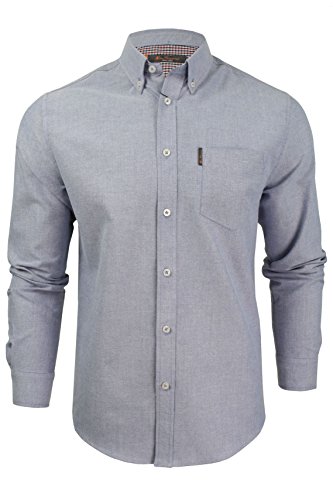 Preisvergleich Produktbild Ben Sherman Herren Freizeithemd - Langarm Oxford (Blau) M