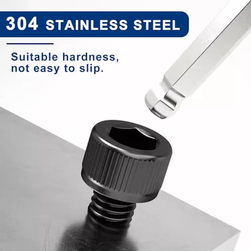 Drenky Zylinderkopfschrauben Schwarz 20 Stück M5 X 20mm Zylinderschrauben mit Innensechskant DIN 912 (ISO 4762) Maschinenschrauben Edelstahl A2 V2A, Vollgewindeschrauben