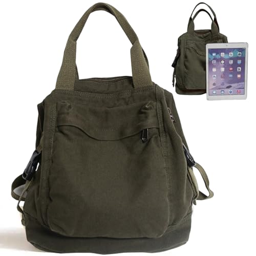 Sac à dos grunge vintage résistant petit sac de voyage en toile avec poignée supérieure solide
