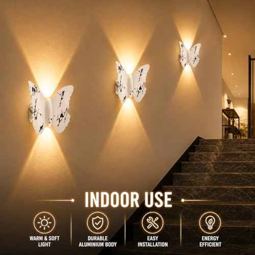 Image of Gesto 12W Waterproof Led Wall Light for Home Decoration - Up Down 2-Way LED Wall Lamp | IP65 Outdoor Fancy Wall Lights for Balcony,Gate,Elevation,Garden,Patio | Decorative Wall Mount Light -Pack of 6