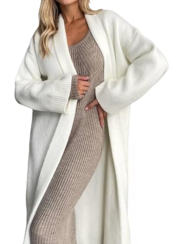 Womens Long Cardigan Sweaters Chunky Oversized Lightweight Open Front Slouchy Knit Fall Trendy Coatigan Sweater Jackets