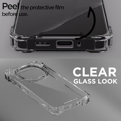 Image of Outlouders Back Cover for Oppo F31 Pro 5G Clear Transparent PC + TPU Bumper Case with Raised Edges for Shockproof Protection (Transparent)
