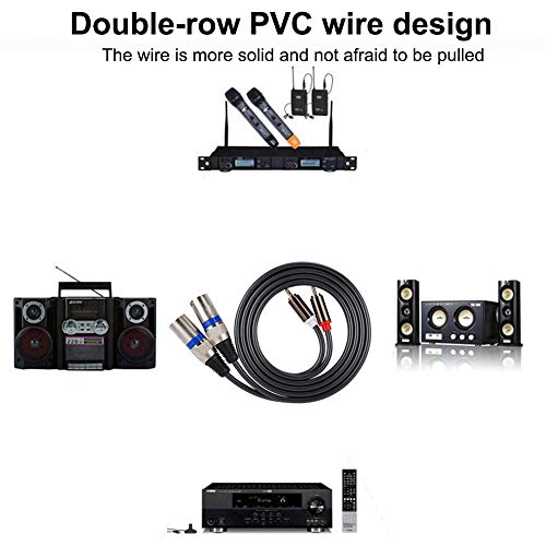 Adapter Line, 1.5M für Cinch Stecker auf XLR Stecker Audio Adapterkabel Patchkabel Stecker auf Stecker, Leitung für Cinch auf XLR